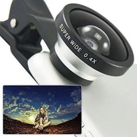 SUPER WIDE Clip and Snap Lens for iPhone and any Smartphone (Color: Black)